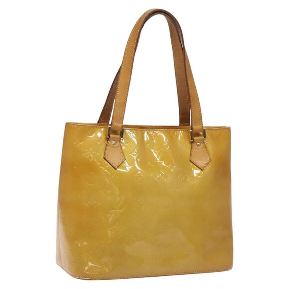 LOUIS VUITTON Monogram Vernis Houston Hand Bag Beige M91004 - Picture 1 of 13